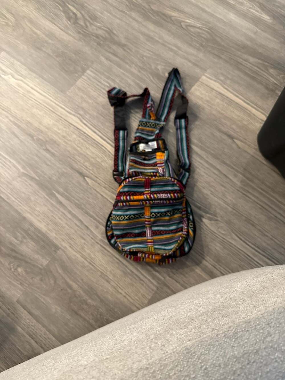 The Collection Royal Vintage 90s Boho Hippie Woven Cotton Backpack Made in Nepal